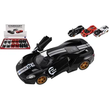 Hračka pro nejmenší Auto Kinsmart Ford GT 1:38 kov/plast 12,5cm 3 barvy na zpětné natažení - mix variant či barev
