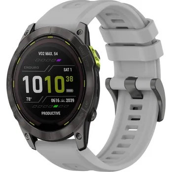 VSECHNONAMOBIL 87396 SILICONE Vyměnitelný řemínek pro Garmin Enduro 3 šedý