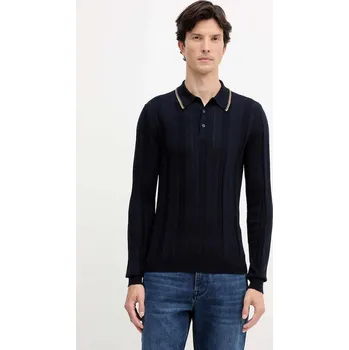 Pánský svetr Vlněný svetr Trussardi pánský, tmavomodrá barva, M0048000006N 59X, vel. XXL