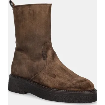 Dámské kozačky Semišové boty Billi Bi A9122.555 hnědá 88X, EUR 39