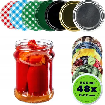 Sklenice Skleněná zavařovací sklenice Kadax 500 ml čirá na zavařeniny, vhodné do myčky