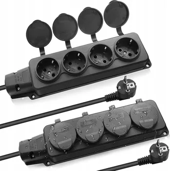 Elektrická zásuvka Elektrická Zásuvka hermetická FTD černá