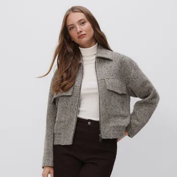 Dámský kabát Reserved - Bunda bomberka s vlnou - vícebarevná - VZ702-MLC - VZ702-MLC-L