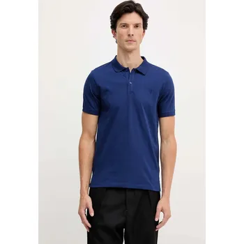 Pánské tričko Bavlněné polo tričko Trussardi pánské, tmavomodrá barva, G5008000025N 59X, vel. XL