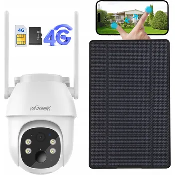 IP kamera Venkovní otočná solární kamera GSM 3G 4G LTE SIM 2K 3MPx + 32 GB karta