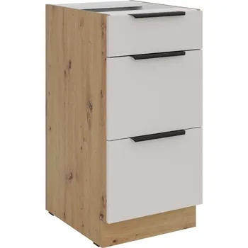 Kuchyňská skříňka Spodní šuplíková skříňka SOLEA DUB ARTISAN / KAŠMÍR 40 D 3S BB