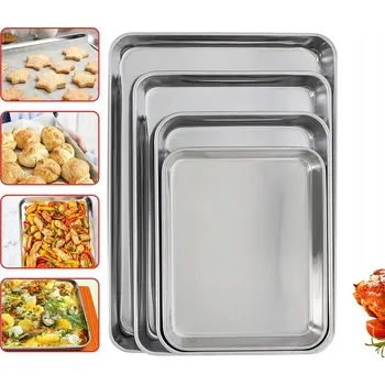 Plech na pečení 4 x Pekáč OCELOVÝ pekáč plech na pečení masa ryb koláče trouby