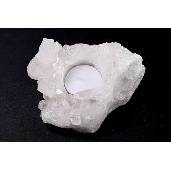 Svícen Magieprirody.cz Křišťál svícen 0.620 kg - svícen na svíčku přírodní #K1551