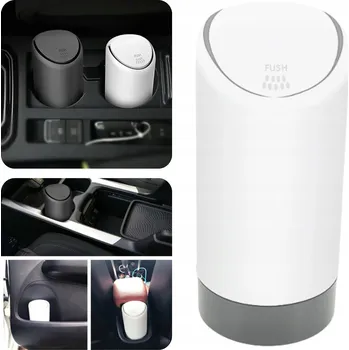Odpadkový koš Odpadkový koš silikonový do auta, do držáku na pití, BÍLÝ