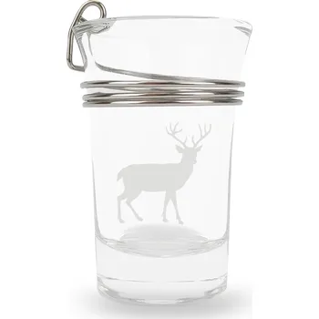 Sklenice SKLENIČKA S PŘÍVĚSKEM 40 ml GRAVÍROVANÝ VZOR JELEN