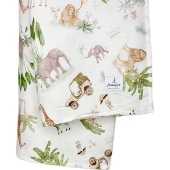 Dětská deka Mimilove Mušelínová plenka 100x100 cm Safari