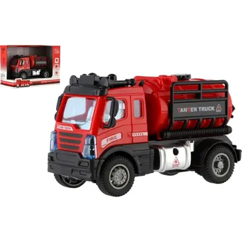 autíčko TEDDIES Hasičské auto s cisternou na zpětné natažení