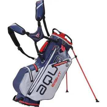 Golfový bag Big Max Aqua Eight stand bag, stříbrno/modro/červený