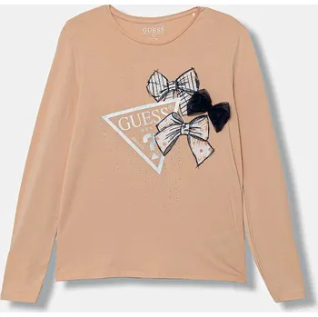 Dětské tričko s dlouhým rukávem Guess oranžová barva, J5BI28 J1314 J5BI28.J1314.9BYA 20X, vel. 125-135