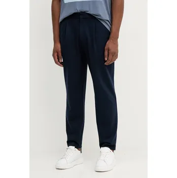 Pánské kalhoty Kalhoty Calvin Klein pánské, tmavomodrá barva, přiléhavé, LV04LE613G 59X, vel. XS