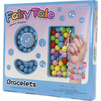 Dětské navlékací korálky VELKÉ KORÁLKY NA VÝROBU NÁRAMKŮ JEDNOROŽEC