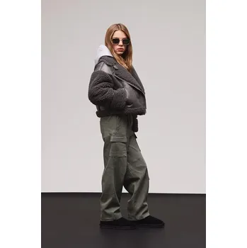 Chlapecká bunda Dětská bunda Patrizia Pepe E067 šedá barva, 7O0043 90X, vel. 140