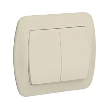vypínač Schodišťový vypínač pod omítku Kontakt Simon, béžové odstíny AW6/2/12