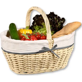 Dóza na potraviny Košík na ovoce Basket Beige, 45x34x37 cm