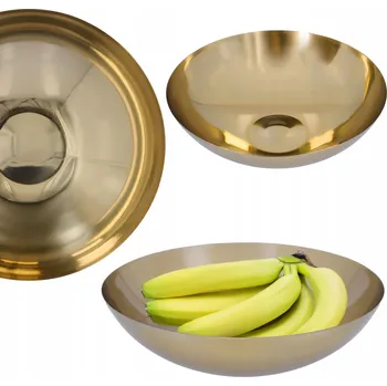 MISKA METALOWA 27cm złota dekoracyjna misa ocelová mísa na ovoce a salát