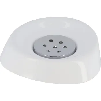 Mýdlenka Miska na mýdlo Cuesta, bílá/s chromovými prvky