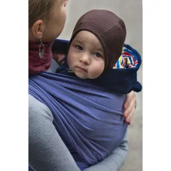 Šátek na nošení dítěte Šátek na nošení dětí Storchenwiege, vzor Leo šeřík 3,6m