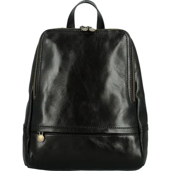 Městský batoh Luxusní dámský kožený batůžek Aristeos, černý