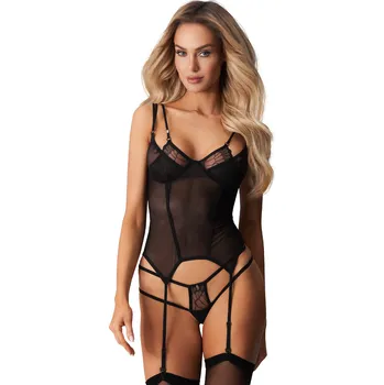 Dámský erotický korzet Dámský svůdný korzet Arrowel černý - Obsessive 2XL/3XL