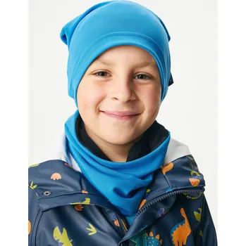 Čepice unuo Dětská čepice z teplákoviny Basic, Modrá Velikost: L (53-56 cm)