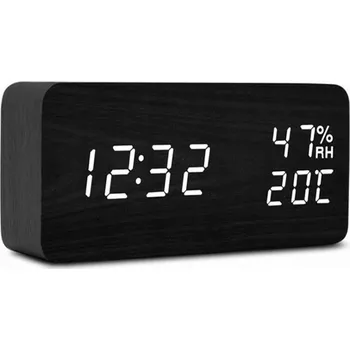 Budík Budík Xonix černý, 15 cm