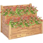 vidaXL 2patrový zahradní truhlík 110x75x84 cm masivní akáciové dřevo [46582]