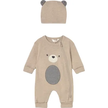 MAYORAL dětský overal s čepičkou hnědá vel. 55 cm