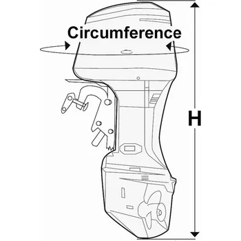 Člun Kompletní kryt motoru Oceansouth Velikost: 8 - 20 HP, Obvod 150cm, výška 125cm
