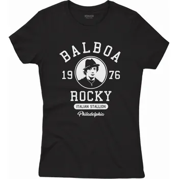 Dámské tričko Rocky Balboa 1976 - dámské tričko Velikost: 4XL, Varianta: Černá
