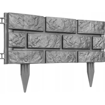 Plot Zahradní zeď plot 220 cm x 19 Cm Šedá cihla