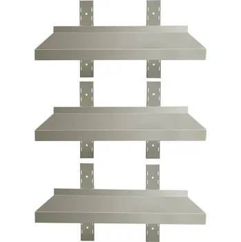 police DASgastro Nástěnná police - 0,8 x 0,3m - 3-patrová