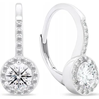 Náušnice Brilio Silver Lesklé stříbrné náušnice s čirými zirkony EA442W