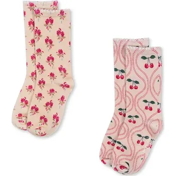 Dětské ponožky Konges Sløjd 2 PACK PRINTED SOCKS 2-pack KS103646.9BYA růžová 39X, vel. 17/18