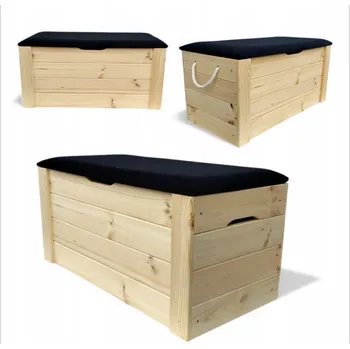 Úložný box Truhla dřevěná 80x40 lavice úložný box taburet s úložným prostorem 150l