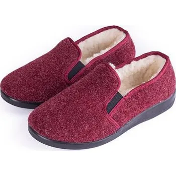 Dámské pantofle Vlnka Dámské protiskluzové bačkory Merino červená velikost obuv dospělí 43