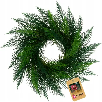 Obraz UMĚLÝ VĚNEC DEKORACE DEKORAČNÍ NA DVEŘE K DEKORACI HUSTÝ JAKO ŽIVÝ