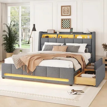 Postel Jednolůžková dřevěná postel Arhatreya 140x200 cm šedá