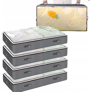 Úložný box Organizér sada 4 ks taška do skříně na povlečení oblečení velký pod postel