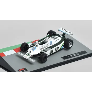 autíčko Centauria Williams FW07 #28 1979 Clay Regazzoni 1:43 Formula 1 - časopis s modelem Williams FW 07 #28 - kovový model auta