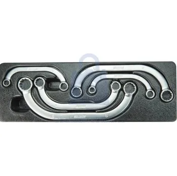 Modul A sada očkových zahnutých klíčů pro dílenský vozík, 5 dílů, HONITON 390 × 135 mm, balení 1 ks