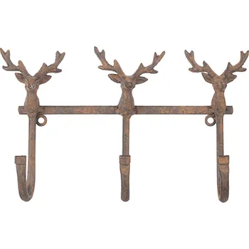Věšák Clayre & Eef - Nástěnný kovový věšák DEER 6Y5948