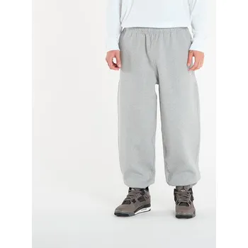 Tepláky Nike Solo Swoosh Men's Cuffed Fleece Pants Dk Grey Heather/ Lt Smoke Grey/ White S