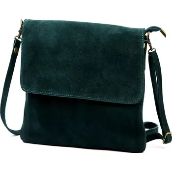 Kabelka Kožená kabelka Luka 24-090 - tmavozelený