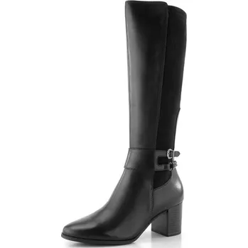 Dámská móda Caprice černé kozačky na podpatku 9-25501-45 - 40.5 | P699276