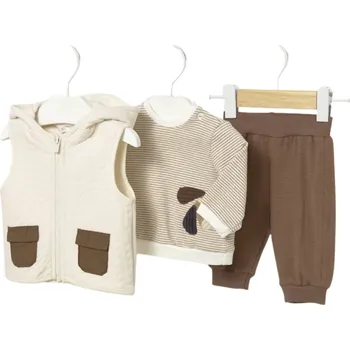 MAYORAL set vesta, mikina, tepáky pejsek hnědá vel. 86 cm